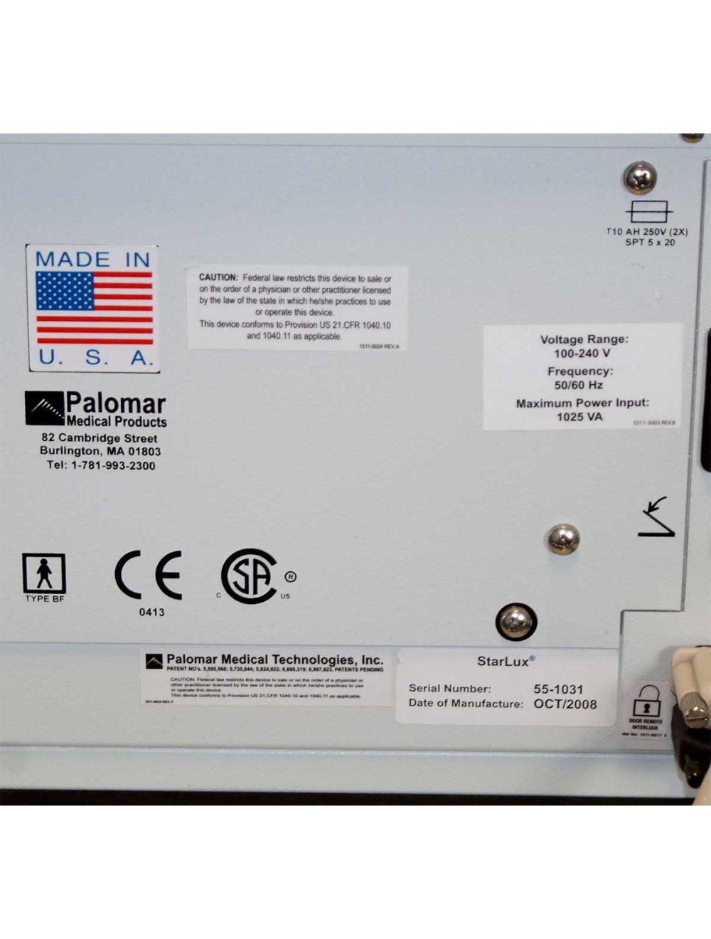 2008 Palomar StarLux 500 IPL Hair Removal Pigmented Lesions Laser MaxG LuxY image 6