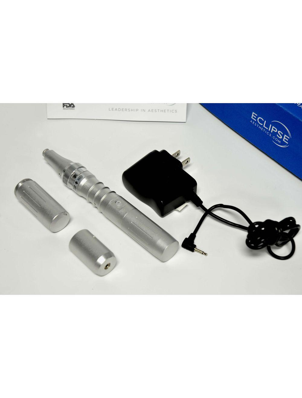 Eclipse Micropen Elite Aesthetics Silver MicroNeedling Pen - DEMO - w/ Brochures image 5