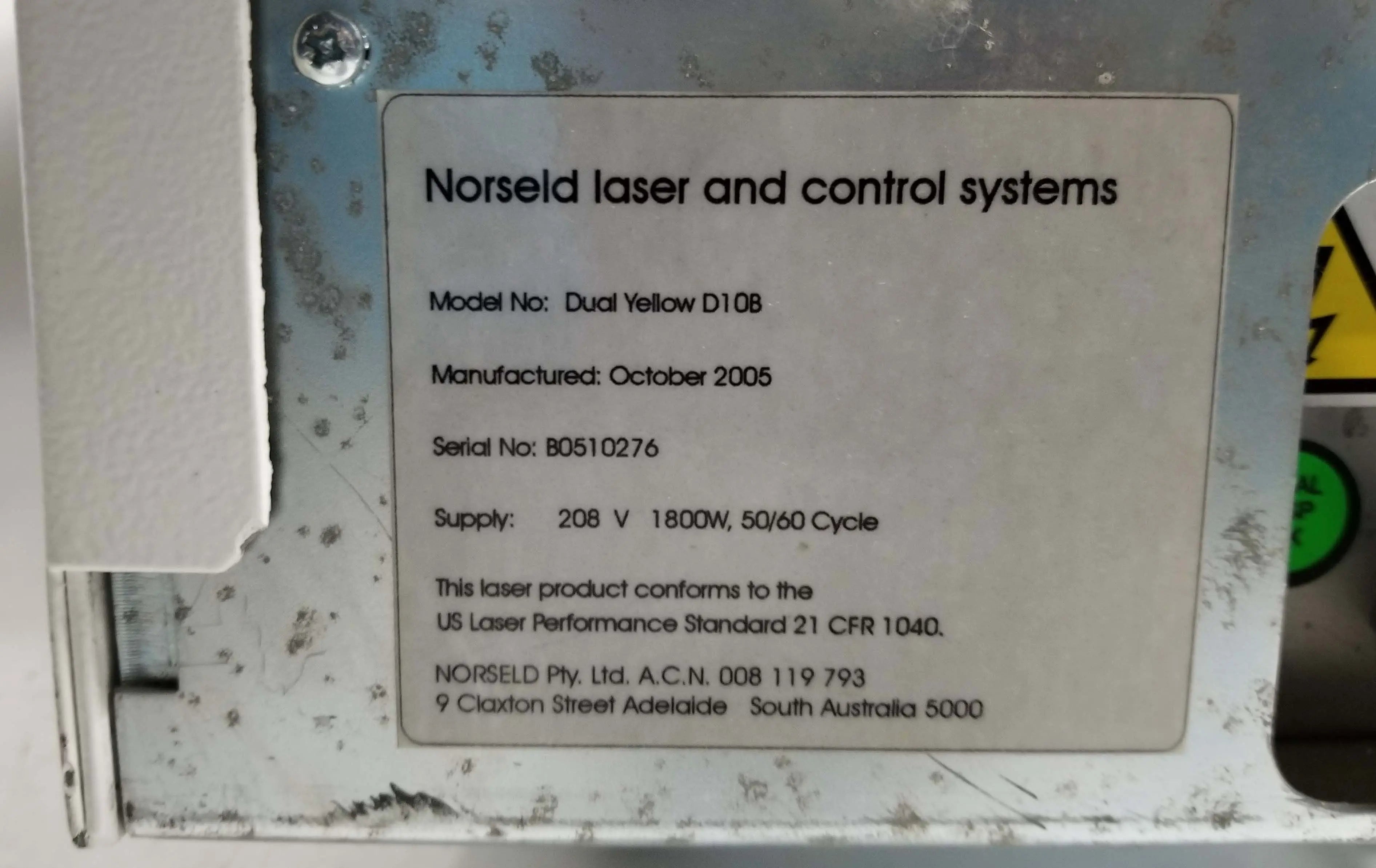 NORSELD Laser Control Dual Yellow Laser Skin Rejuvenation System D10B