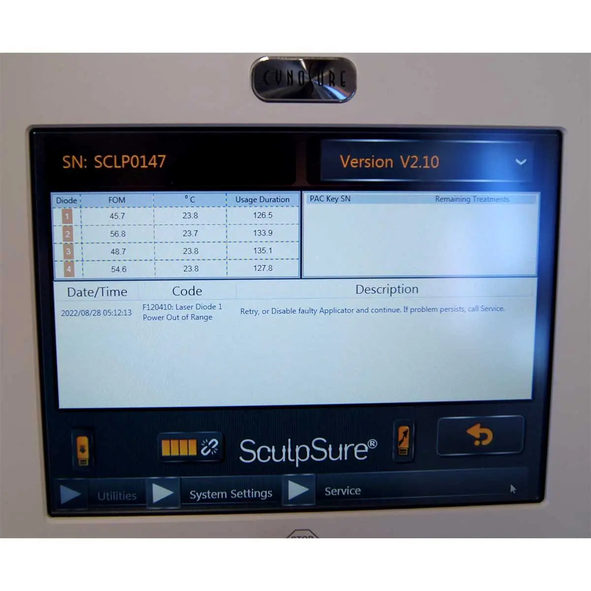 2015 Cynosure SculpSure Non-Invasive 1060nm Diode Laser Body Sculpt Contour Sys