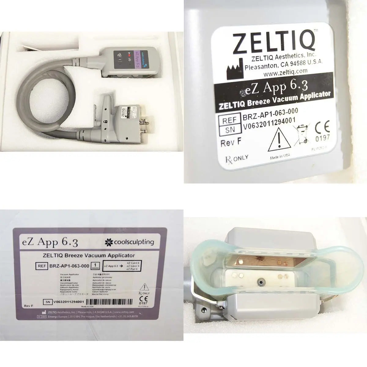 2011 Zeltiq CoolSculpting Body Contouring Fat Reduction System w/ 4 Applicators