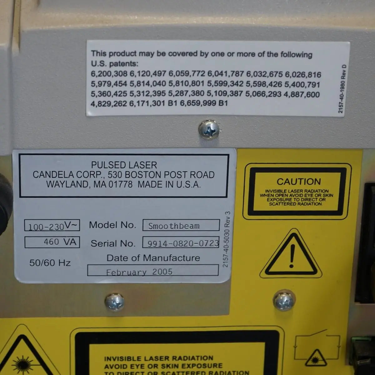 2005 Candela SmoothBeam Diode Laser Wrinkles Acne Scars Skin Lesions Portable