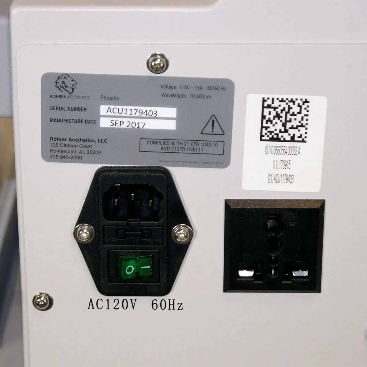 2017 Rohrer Aesthetics The Phoenix CO2 Laser System Skin Hand Rejuvenation Cut