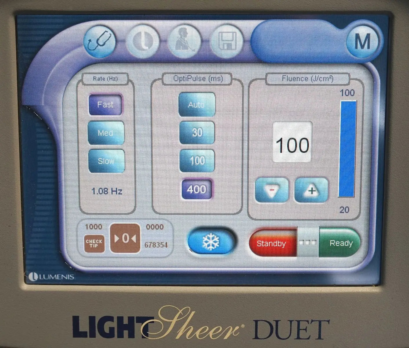 2009 Lumenis LightSheer Duet Laser ET HS 9x9mm 22x35mm Hair Removal Light Sheer Lumenis