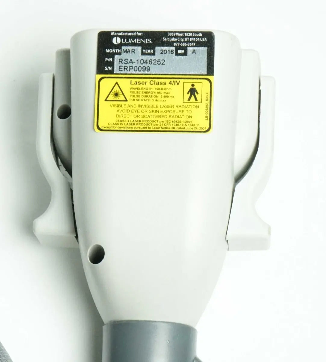 2009 Lumenis LightSheer Duet Laser ET HS 9x9mm 22x35mm Hair Removal Light Sheer Lumenis