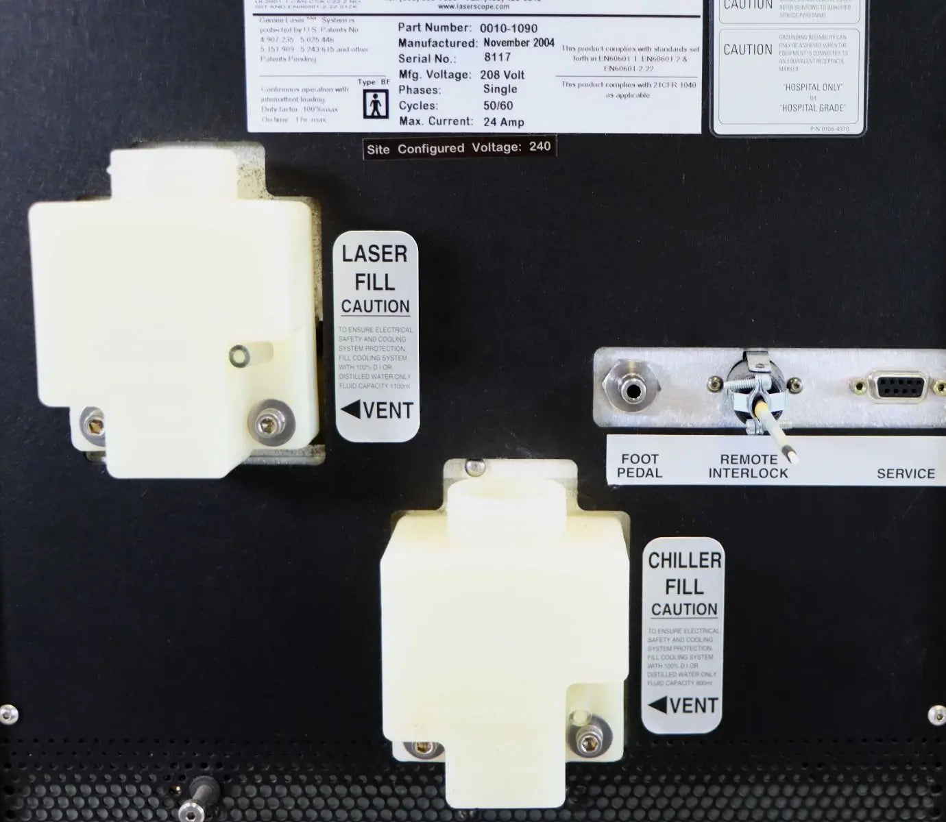 2004 Iridex LaserScope Gemini Nd Yag KTP Laser HR Skin Rejuvenation Hair Removal