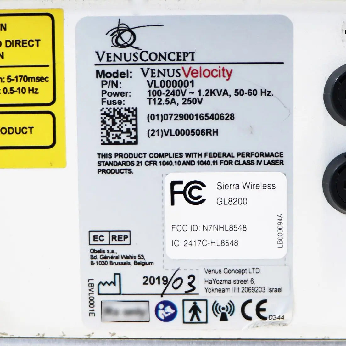 2019 VenusConcept Venus Velocity 800nm Diode Hair Removal Laser Concept 2 Guides Venus