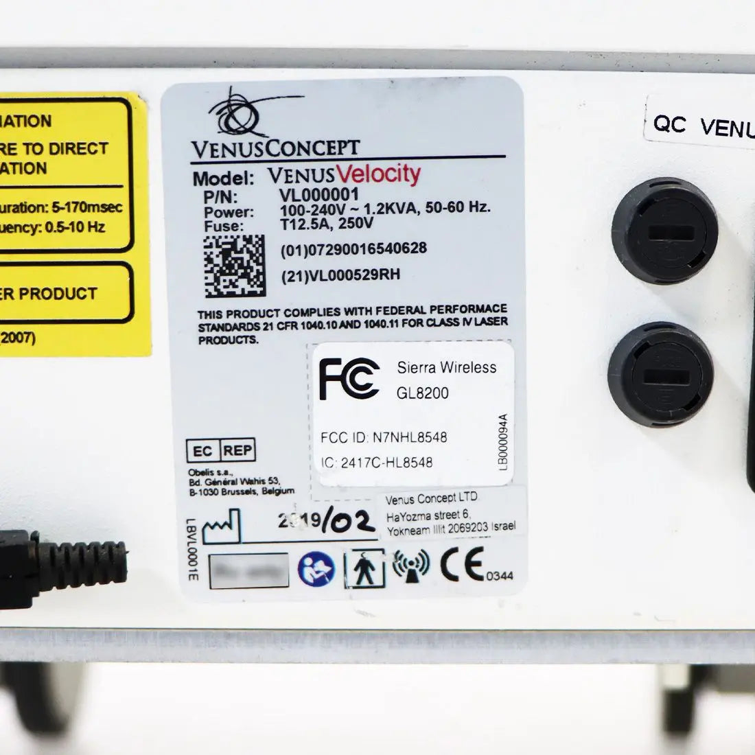 2019 VenusConcept Venus Velocity 800 nm Diode Hair Removal Laser Concept w/HP Venus