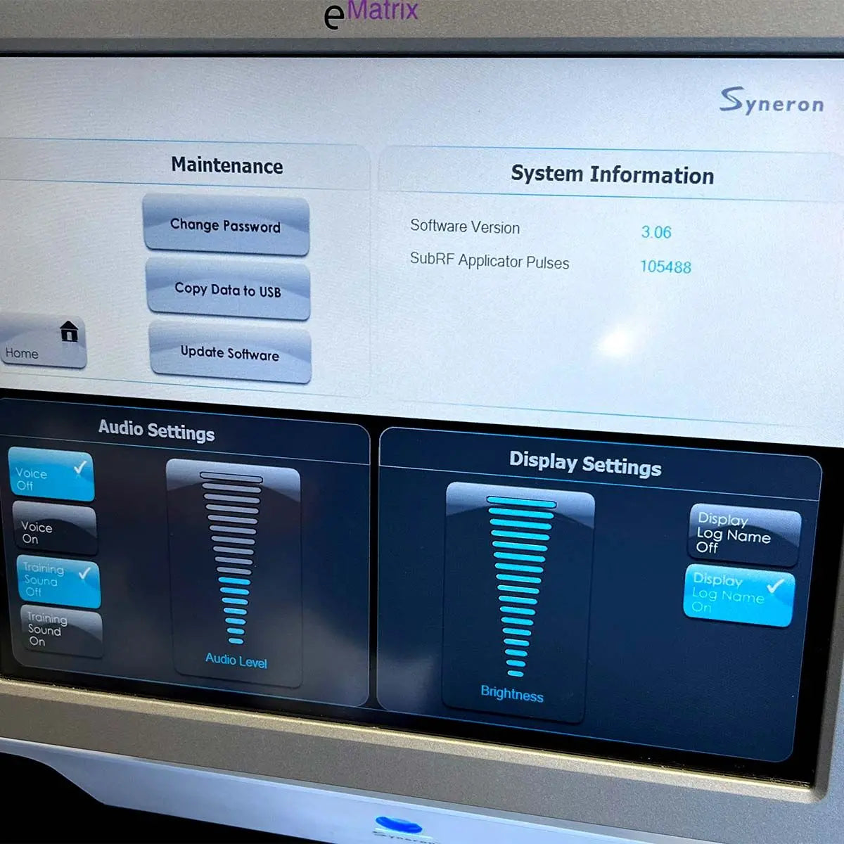 Syneron eMatrix Skin Rejuvenation TableTop System Sublative RF Wrinkles e Matrix