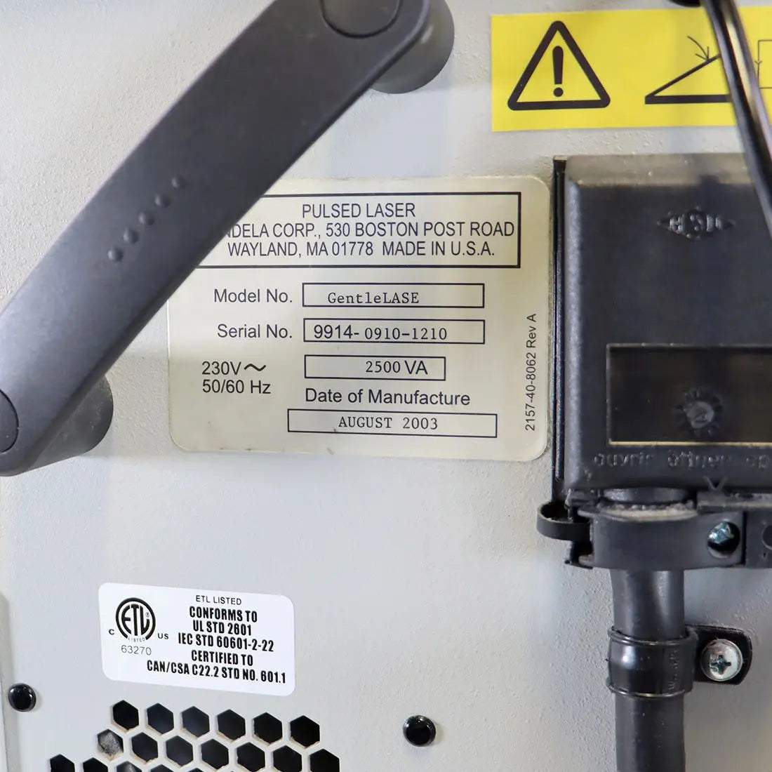 2003 Candela GentleLase Limited Edition Alexandrite 755 Laser Veins Lesions Candela