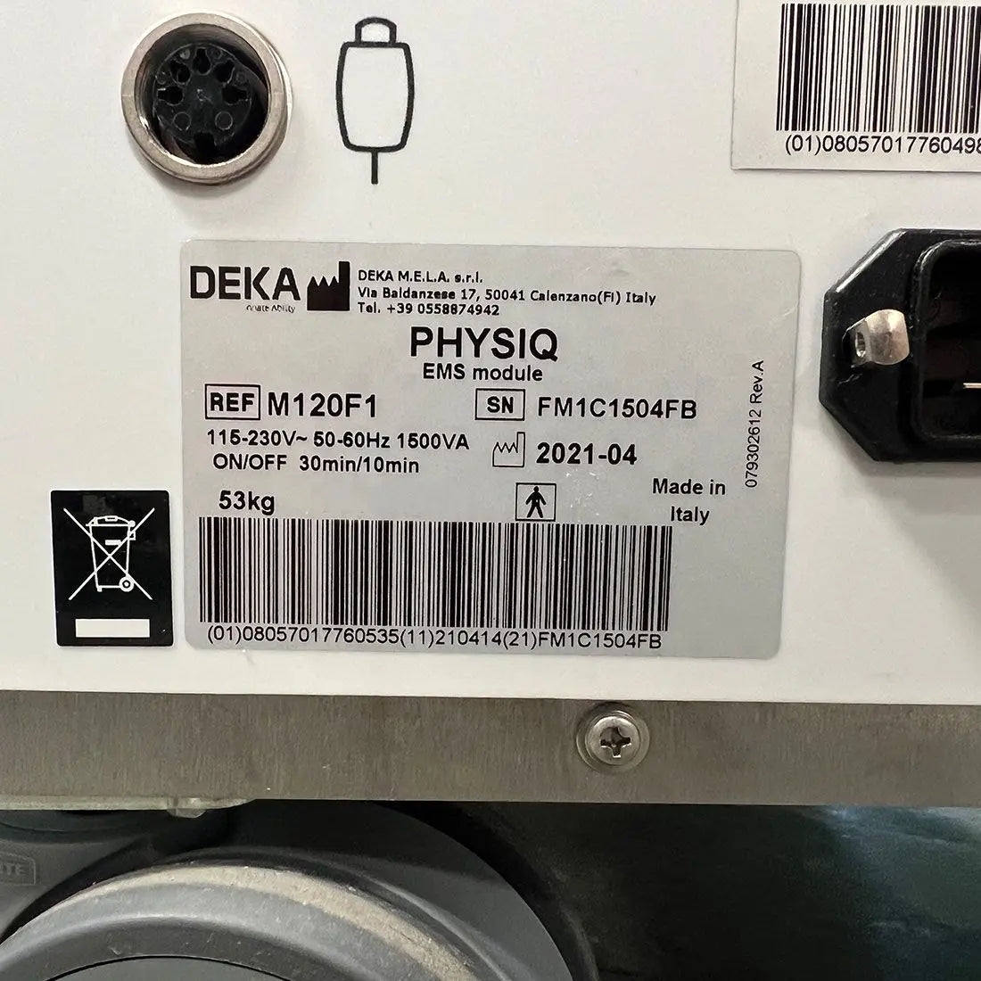 2021 DEKA Cartessa PHYSIQ Electrical Muscle Stimulation EMS Pulse Body Treatment Sol International Medical