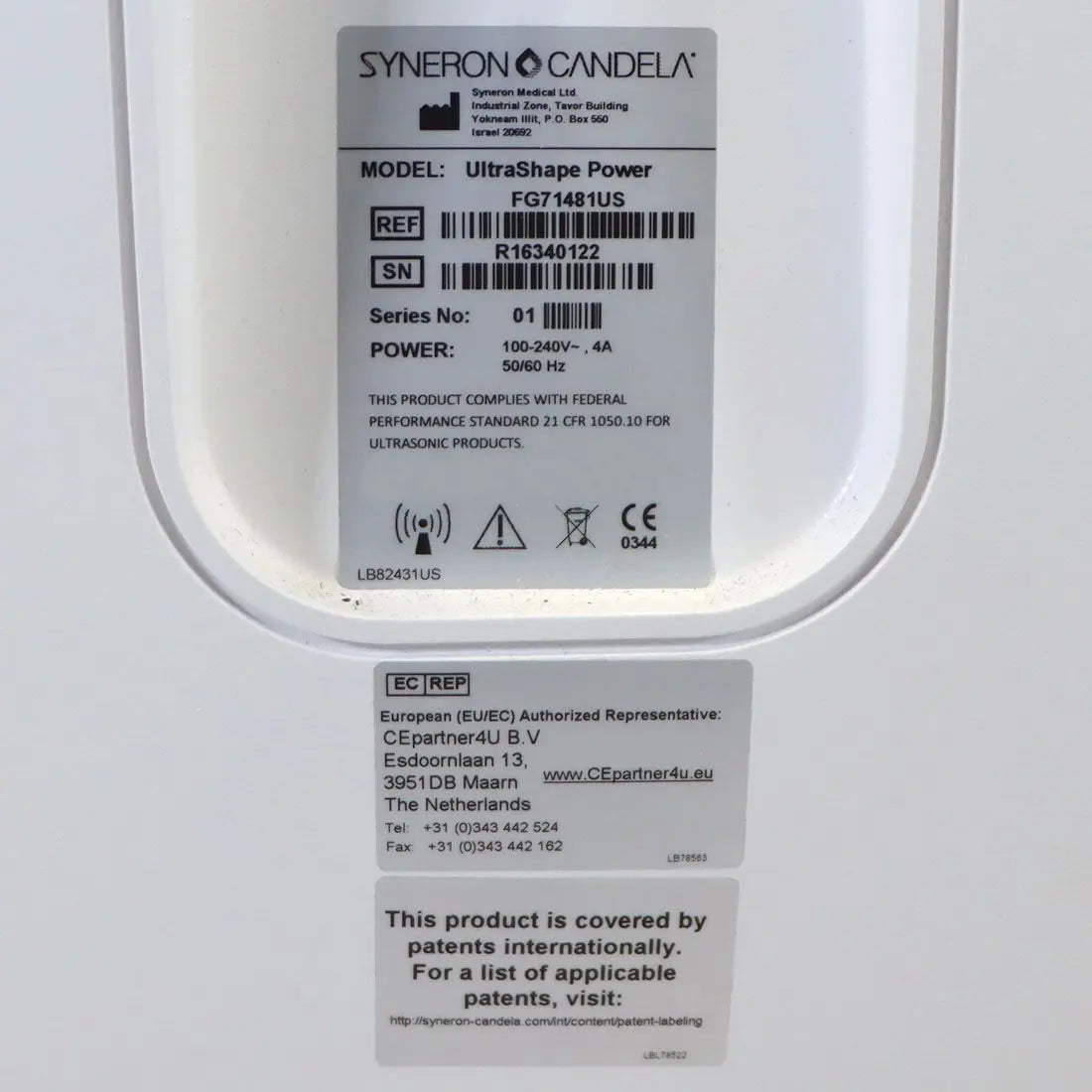 Syneron Candela UltraShape Power Non-Thermal Ultrasound Body Contouring