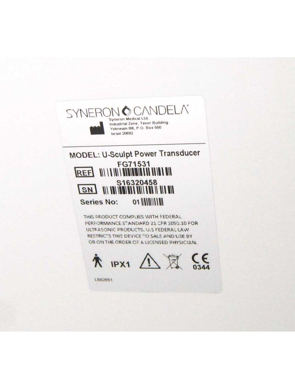 Syneron Candela UltraShape POWER Multi-Handpiece U-Sculpt Pwr Transducer FG71531