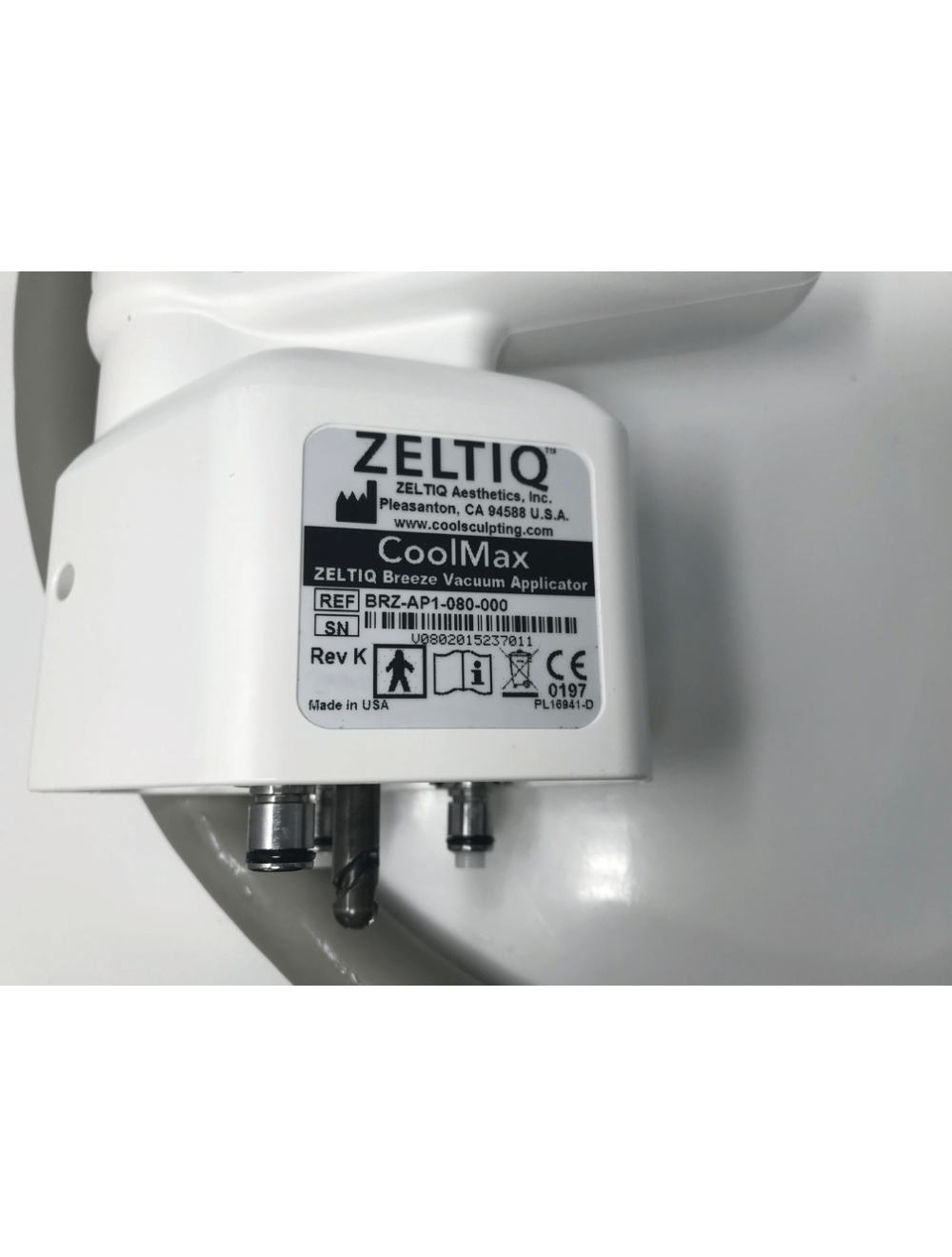 Zeltiq Cool Sculpting Max Breeze Vacuum Applicator BRZ-AP1-080-000 Refurbished