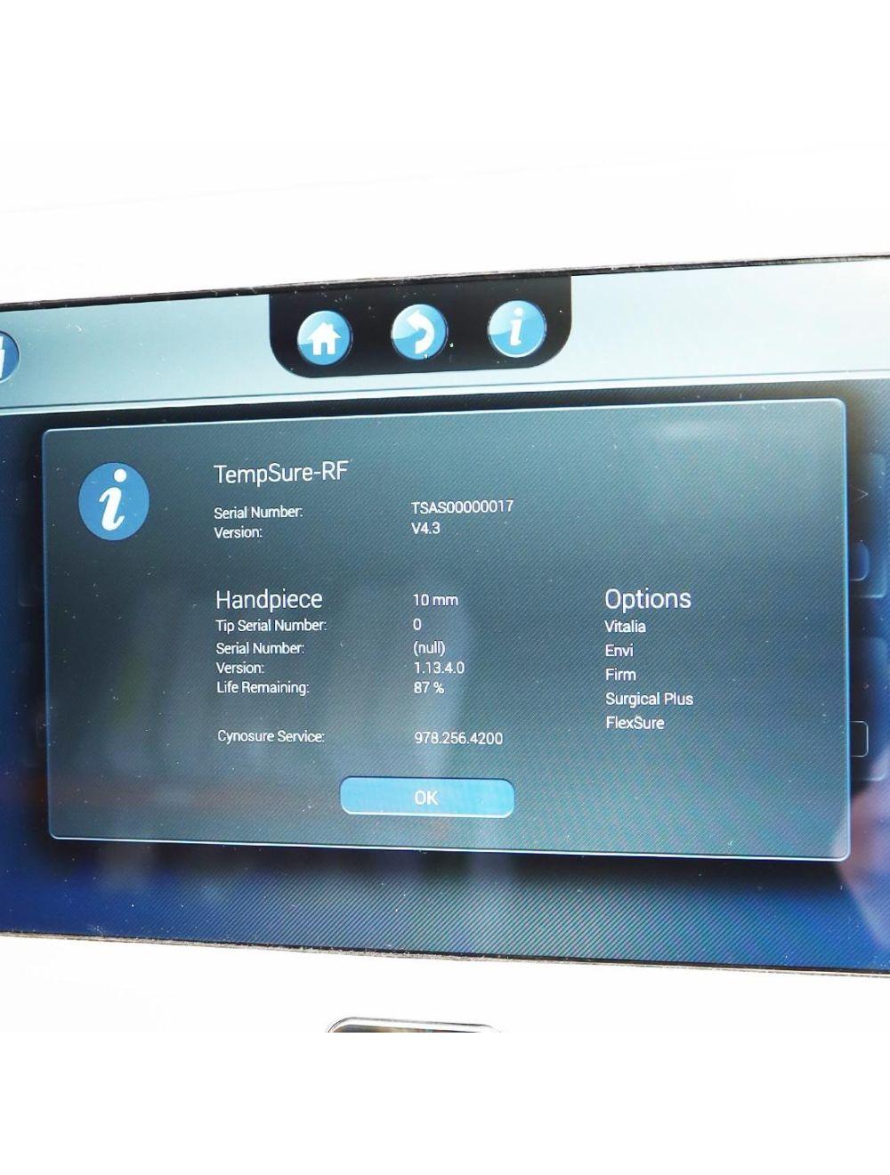 Cynosure Ellman Tempsure 10mm Handpiece - 87% Life Remaining