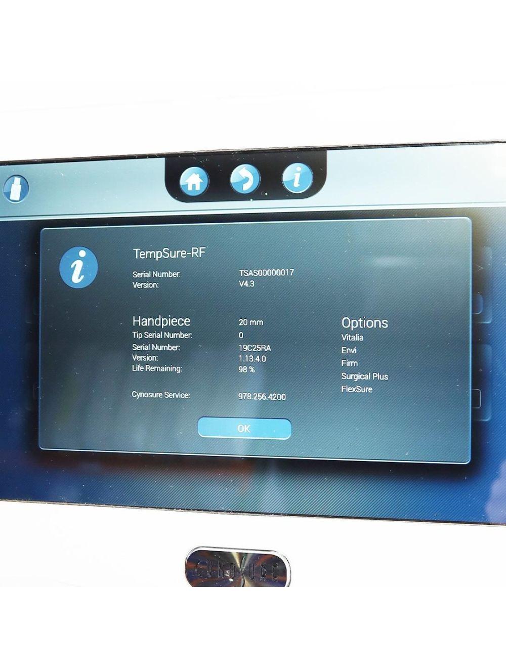 Cynosure Ellman Tempsure 20mm Handpiece - 98% Life Remaining