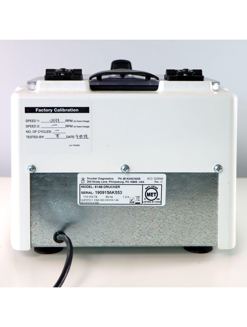 Drucker Diagnostics 614B Fixed Angle Single-speed Centrifuge