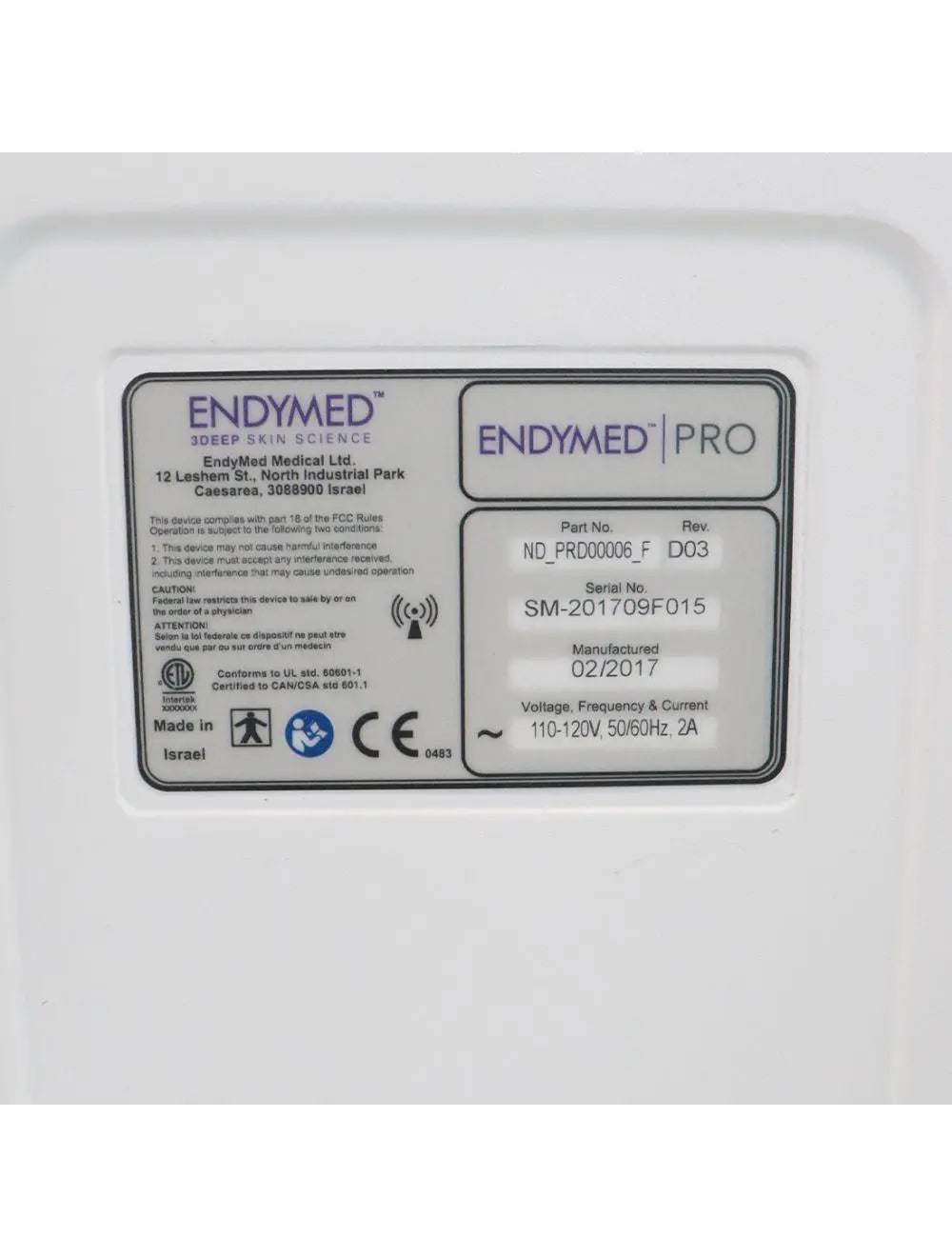 2017 EndyMed PRO 3DEEP RF Intensif Body Contour Skin Face Tightening System