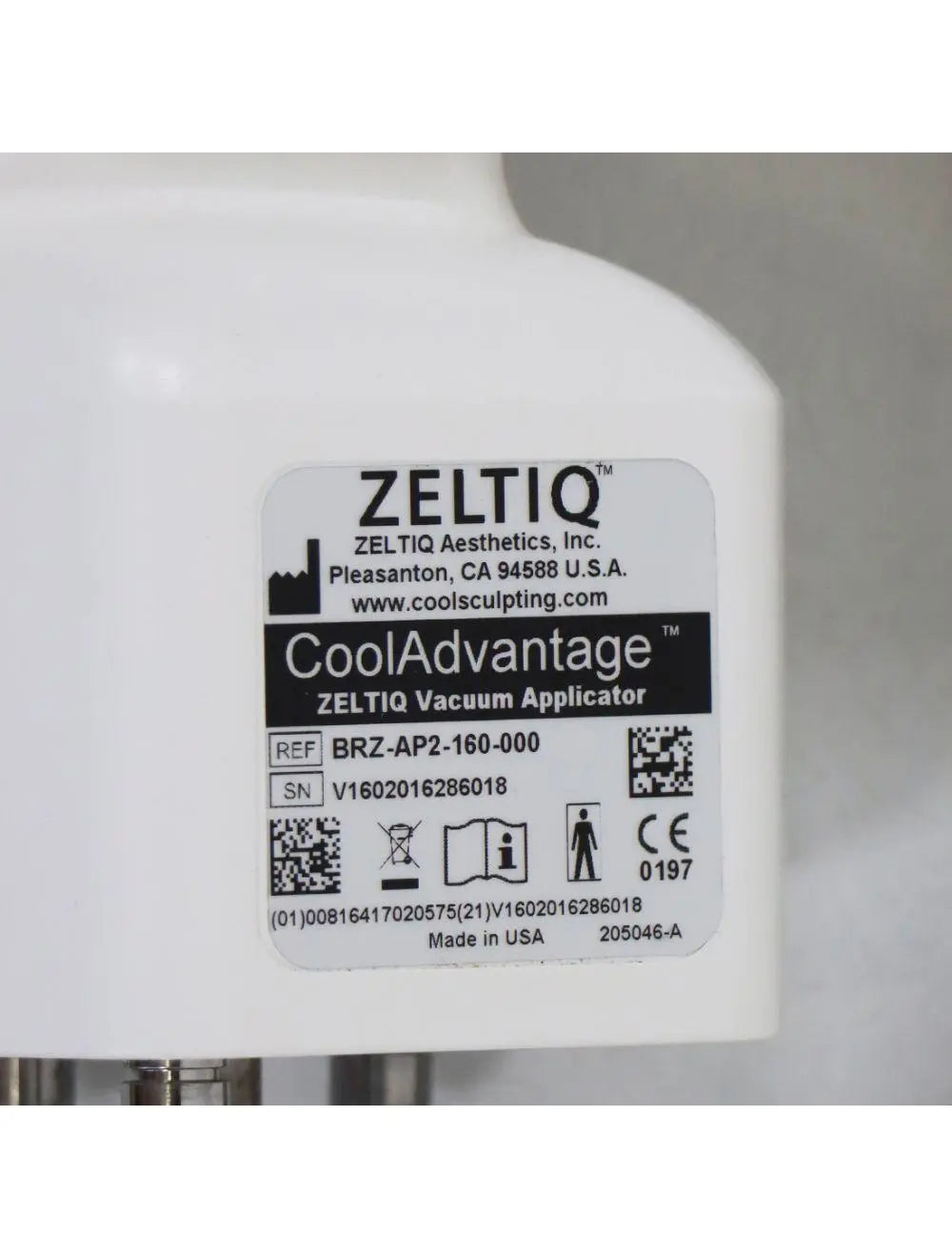 2016 Zeltiq CoolSculpting CoolAdvantage Applicator Handpiece - BRZ-AP2-160-000