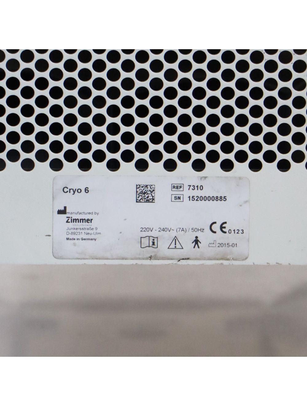 2015 Zimmer Cryo 6 Chiller Cold Air Therapy Spot Cooling Treatment System Cryo