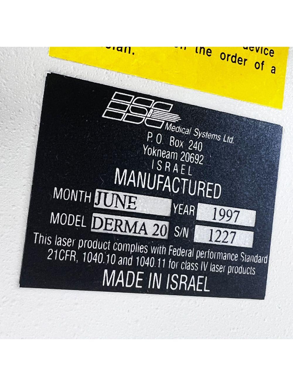 ESC Medical Systems Derma 20 Erbium Laser Skin Resurfacing Rejuvenation Derma20