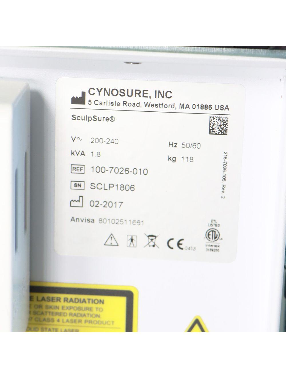 2017 Cynosure SculpSure 1060nm Diode Laser Contour Body Sculpt Non-Invasive