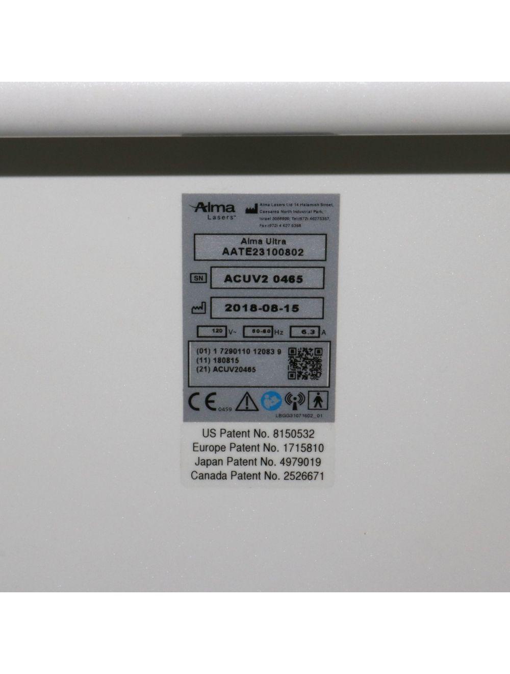 2018 Alma Vshape ULTRA V RF Skin Tighten w/ 2 HPs UniLarge UniBody Ultra Speed