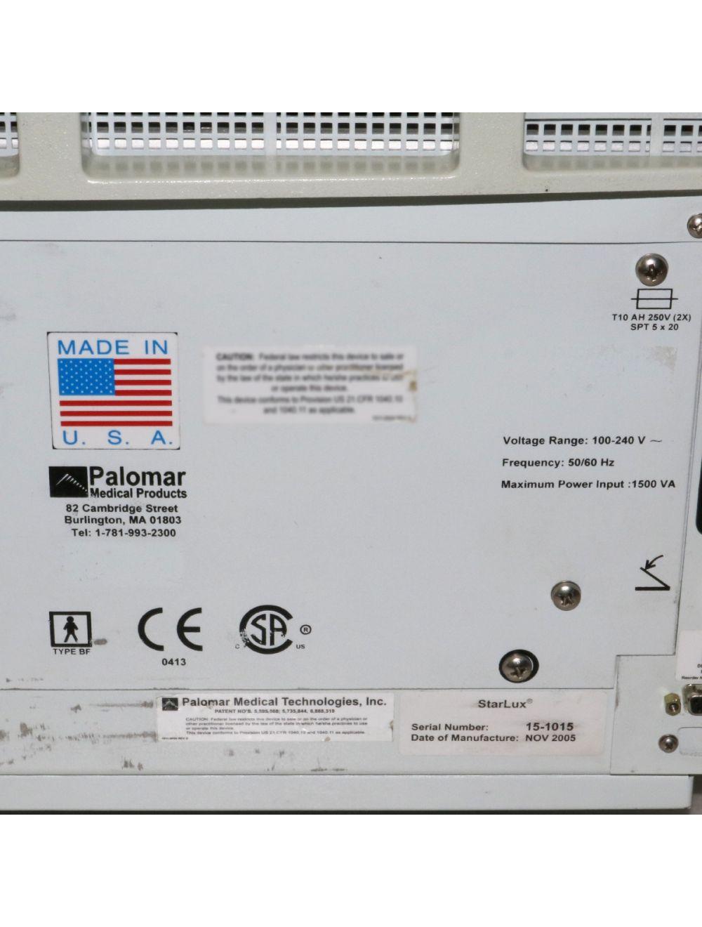 Palomar StarLux 300 IPL Star Lux ACNE Configured Lux V Redness Pigmented Lesions