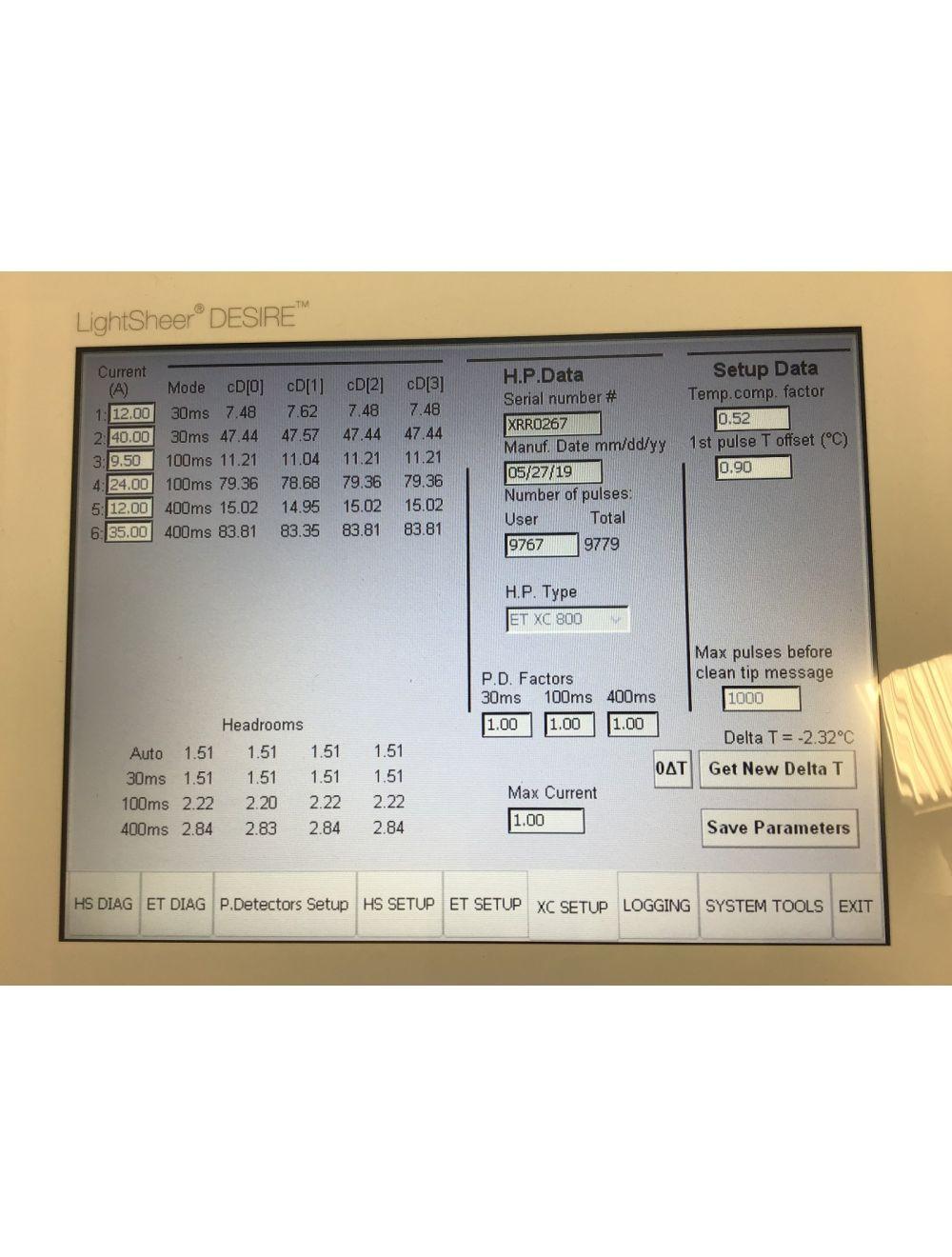 2019 Lumenis LightSheer XC 805 Light Sheer Laser DESIRE Handpiece 10K SHOTS HASP