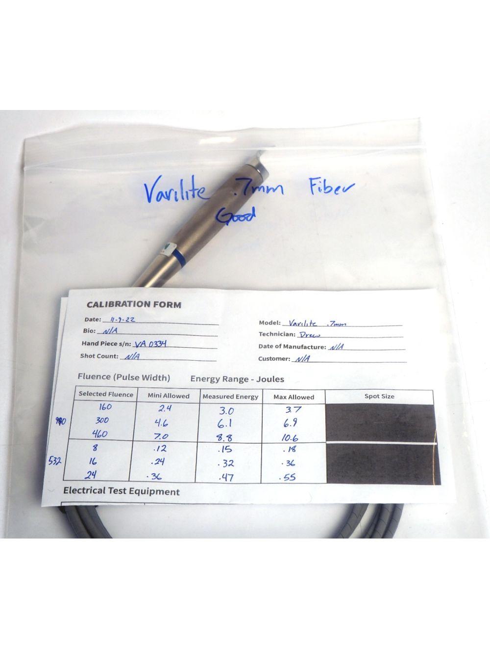 Iridex Varilite 532 940 Laser 0.7 mm Spot Fiber HandPiece Veins Lentigines