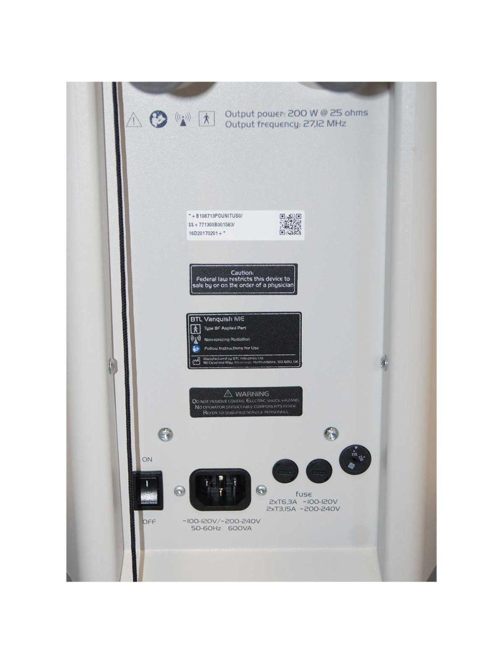 BTL Vanquish ME RF Circumference Reduction Fat Removal Body Contour System 2017