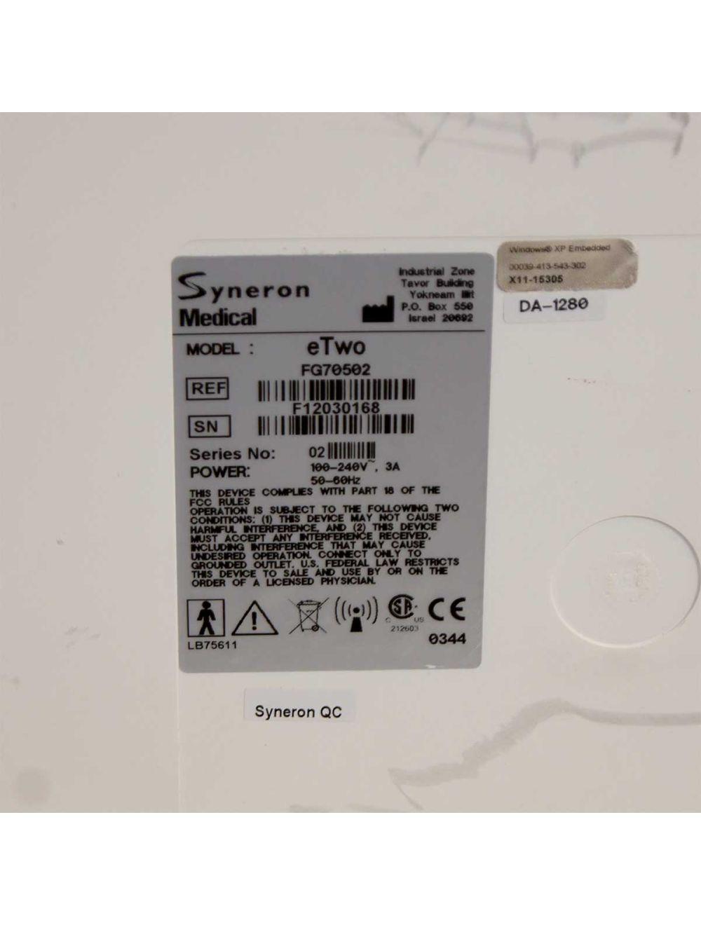 Syneron eTwo eMatrix e2 Skin Rejuvenation Tabletop System Screen Issues As-Is