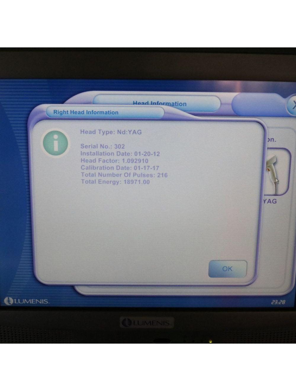 2005 Lumenis 1 Lume One Nd:YAG Universal IPL RF Hair Removal Laser System