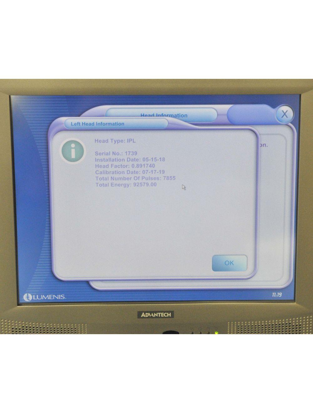 2005 Lumenis Lume1 IPL LumeOne Lume One Hair Removal Skin Veins w/IPL Handpiece