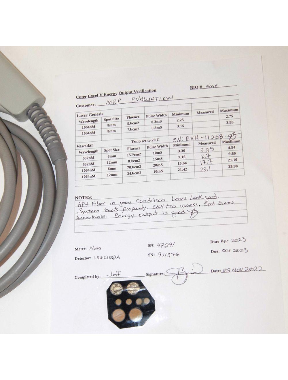 Cutera Excel V Laser Genesis CoolView Handpiece 1064/532 Vascular Veins 70010501