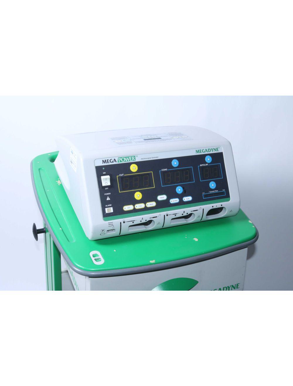 Megadyne Mega Power 1000 Electrosurgical Generator ESU Cut Coag Bipolar w/ Cart