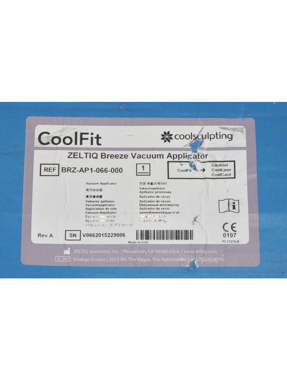Zeltiq CoolSculpting CoolFit Breeze Vacuum Applicator BRZ-AP1-066-000 Handpiece