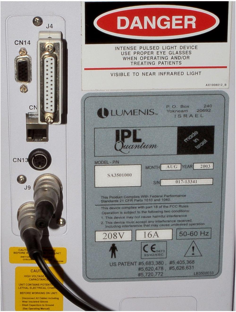 Lumenis Laser IPL Quantum Skin Rejuvenation SR w/ 1 Handpiece SR 560