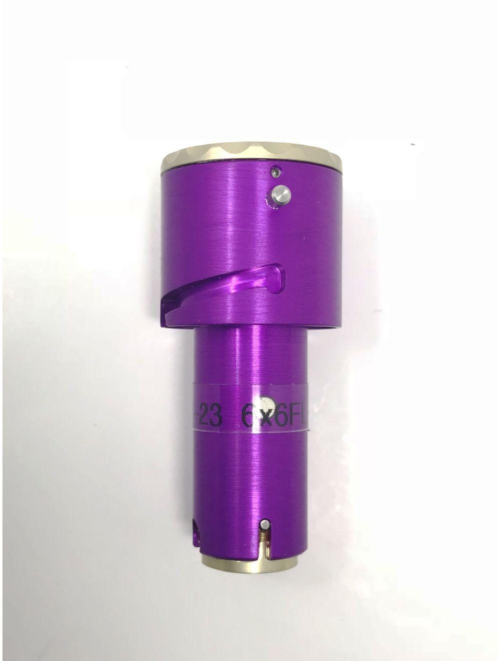 Palomar Lux2940 Handpiece Tip Purple 098372-23 6X6 FL Optics LUX 2940 Laser Lens