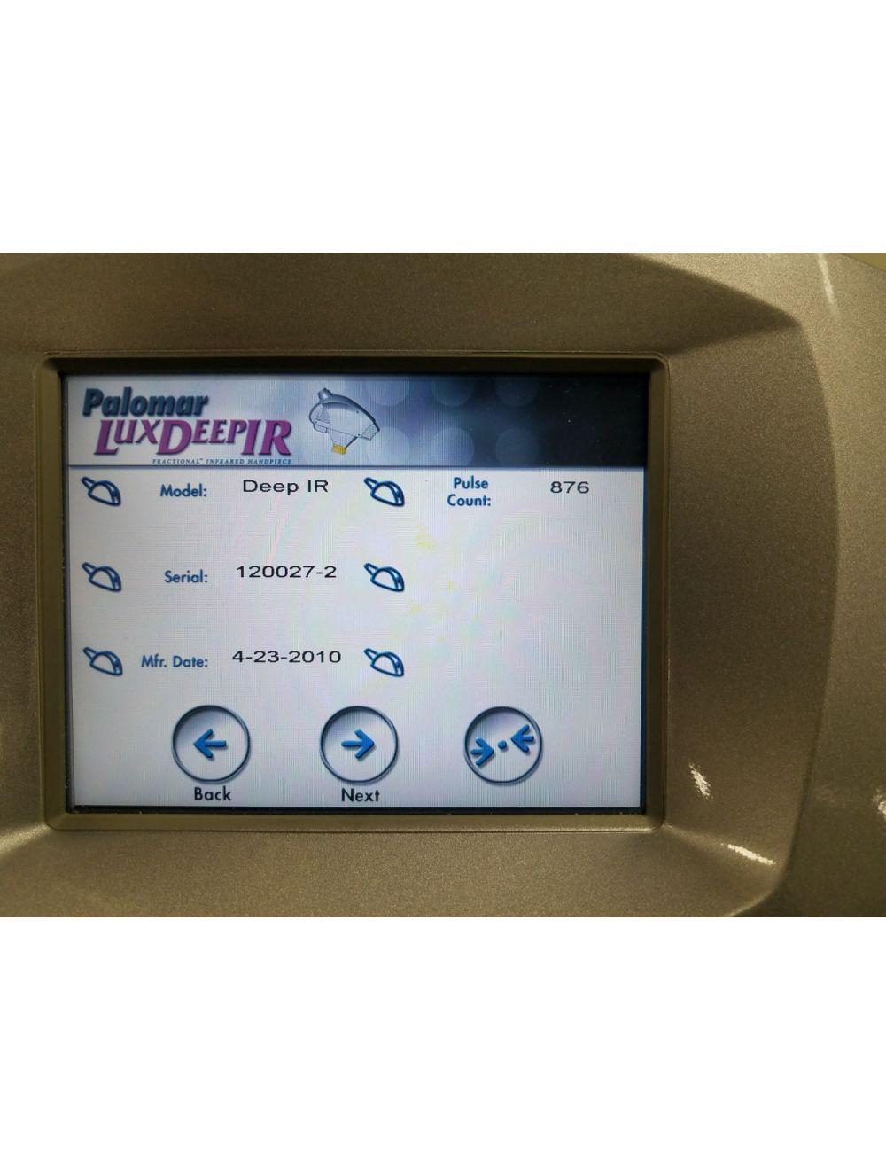 PALOMAR LuxDeepIR LASER Handpiece Lux Deep IR 2010 Fractional Infrared LOW SHOTS