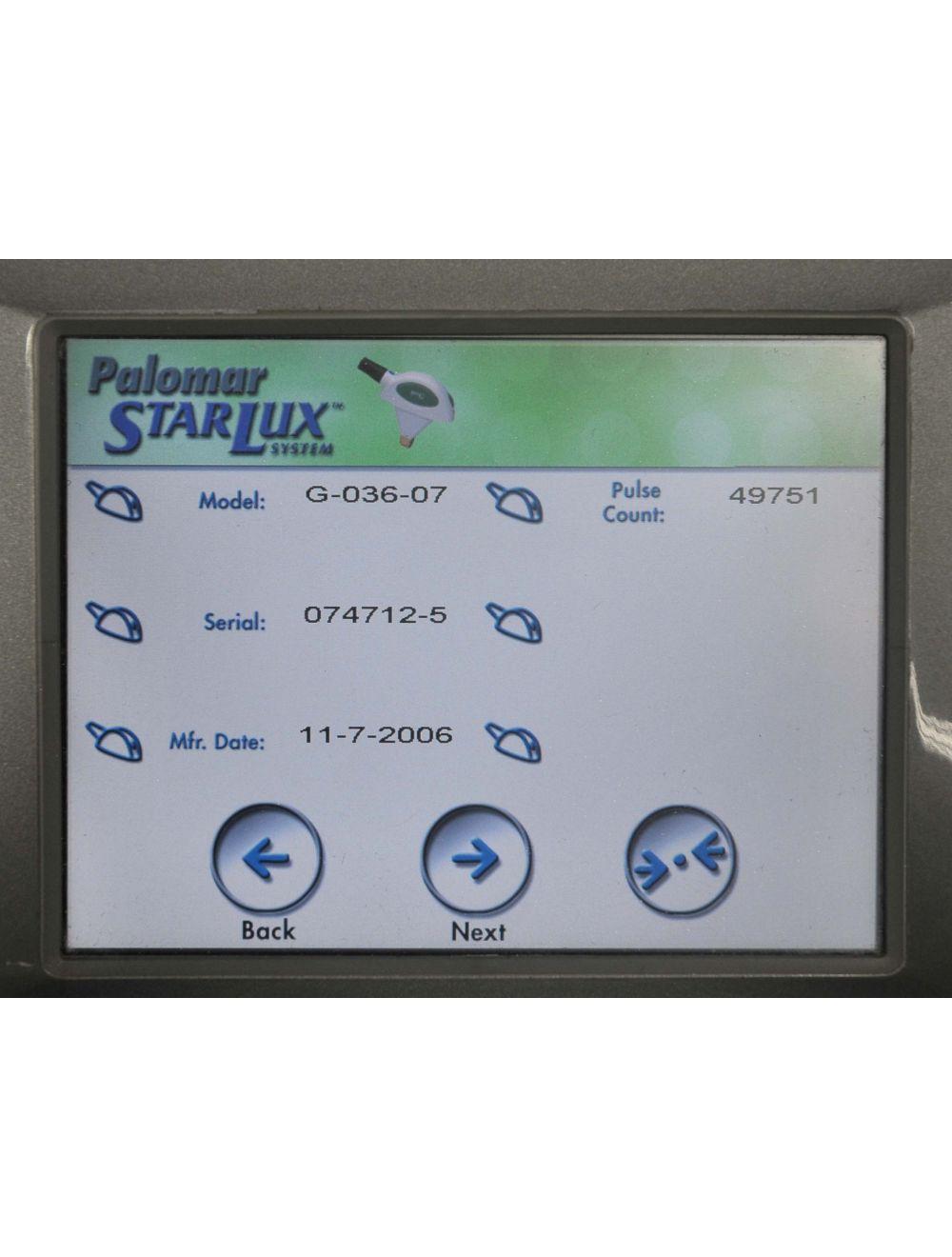 2006 Palomar StarLux 300 500 LuxG Laser IPL Handpiece Lux G Cynosure Rejuvenate