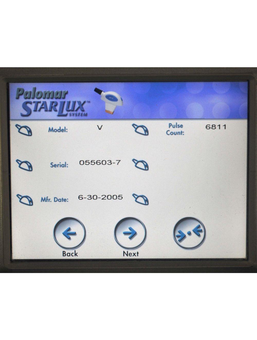 2005 Palomar StarLux 300 500 Laser LuxV Hand Piece Cynosure Lux V Acne