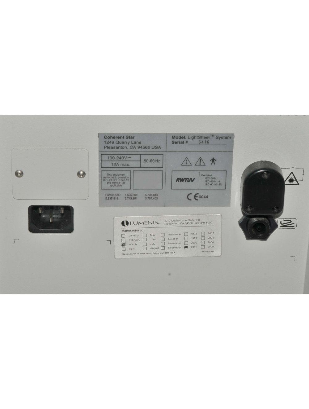 2001 Lumenis Coherent LightSheer EC Diode Hair Removal Laser w New Handpiece