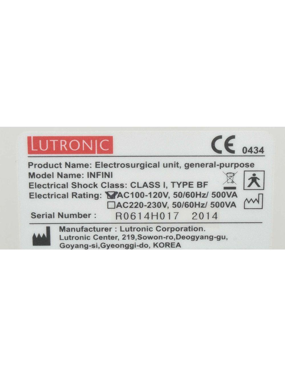 2014 INFINI by Lutronic High Intensity Focused Microneedling Radio Frequency