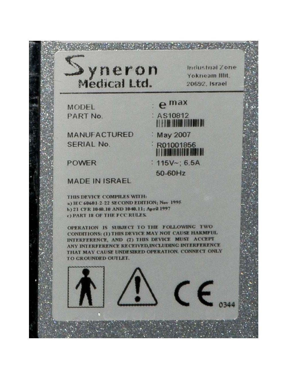 2007 Syneron Medical eMax Laser Wrinkle Reduction Skin Rejuvenation w/2 HP's