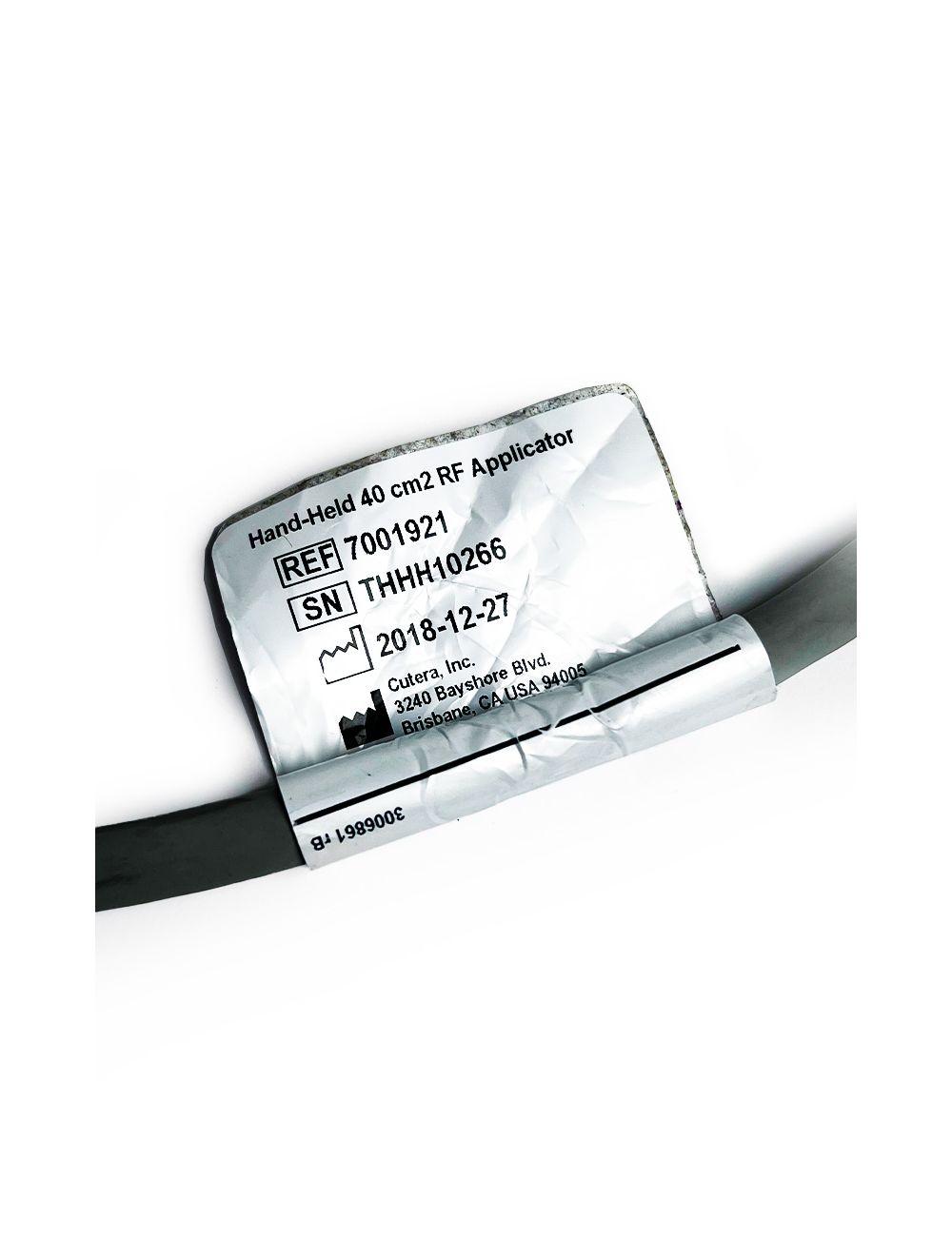 2018 Cutera TruSculpt iD 40 cm2 RF Hand-Held Applicator Handpiece 70001921