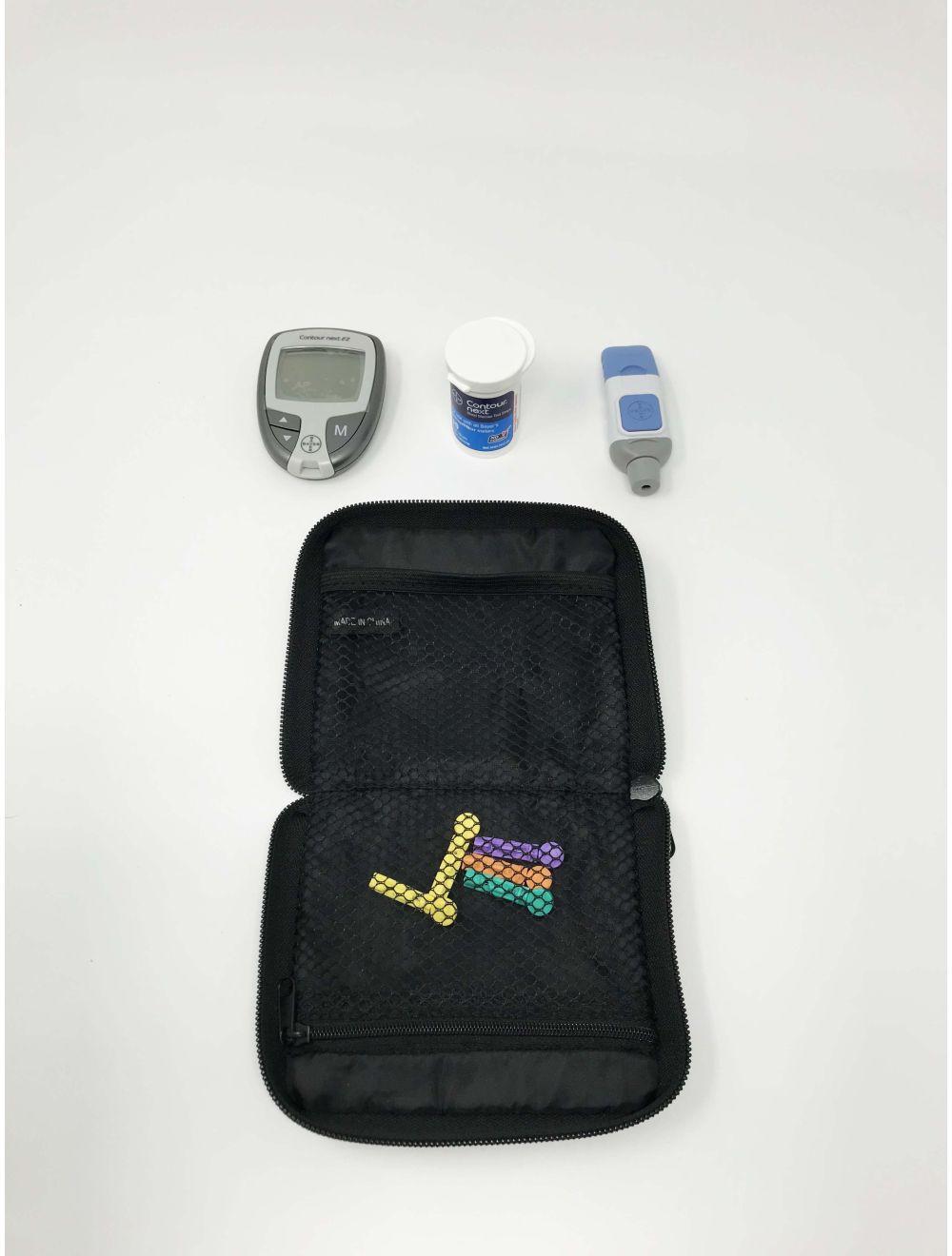 Bayer Contour Next EZ Blood Glucose Meter 9628 mg/dL Travel Kit Strips Lancets