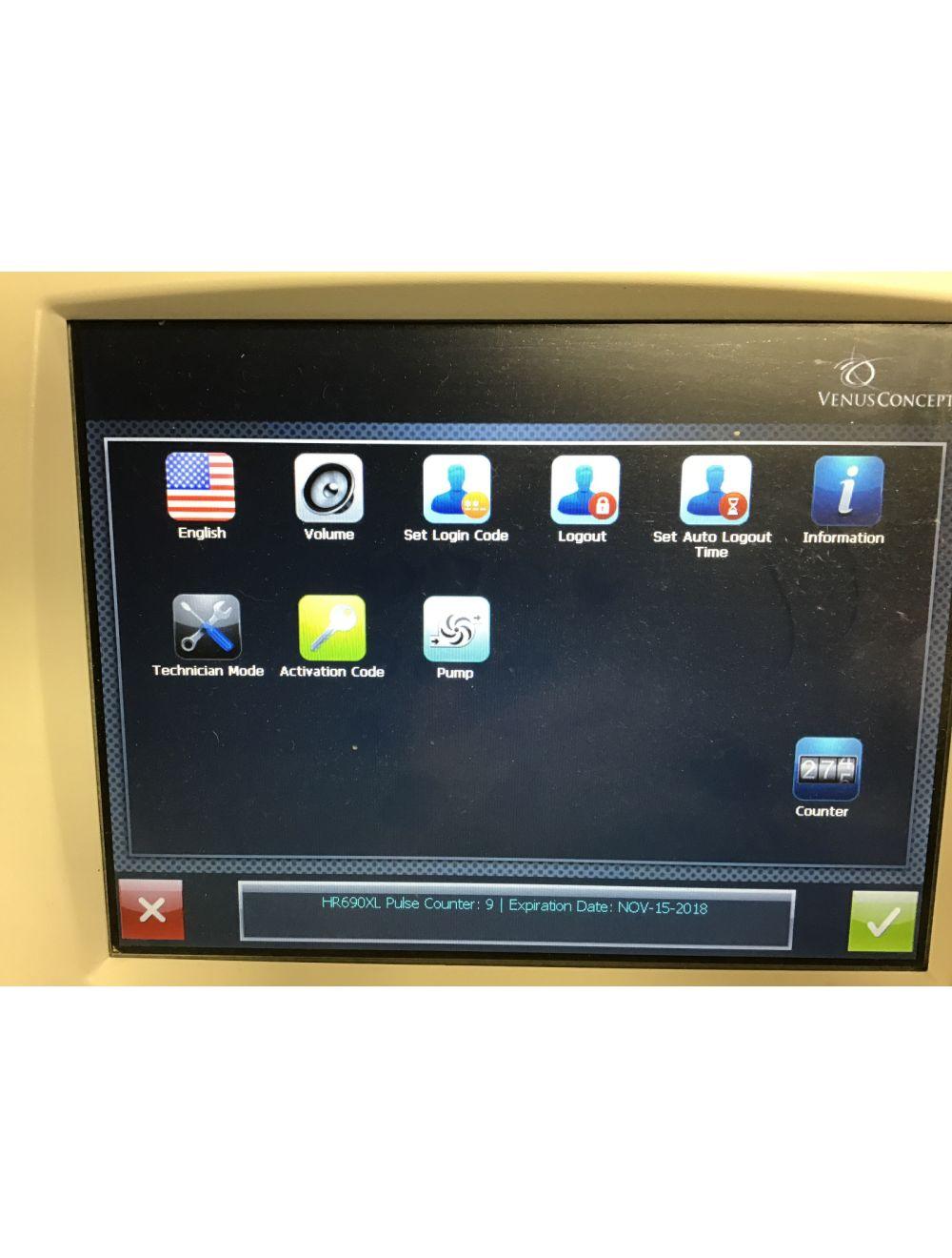 Venus Versa Concept IPL HR 690 XL Handpiece Facial Rejuvenation HP Only 9 Pulses