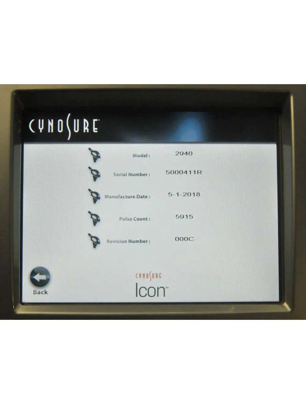 Palomar ICON Laser 2940 Handpiece Skin Resurfacing Wrinkles Pigmented Lesions