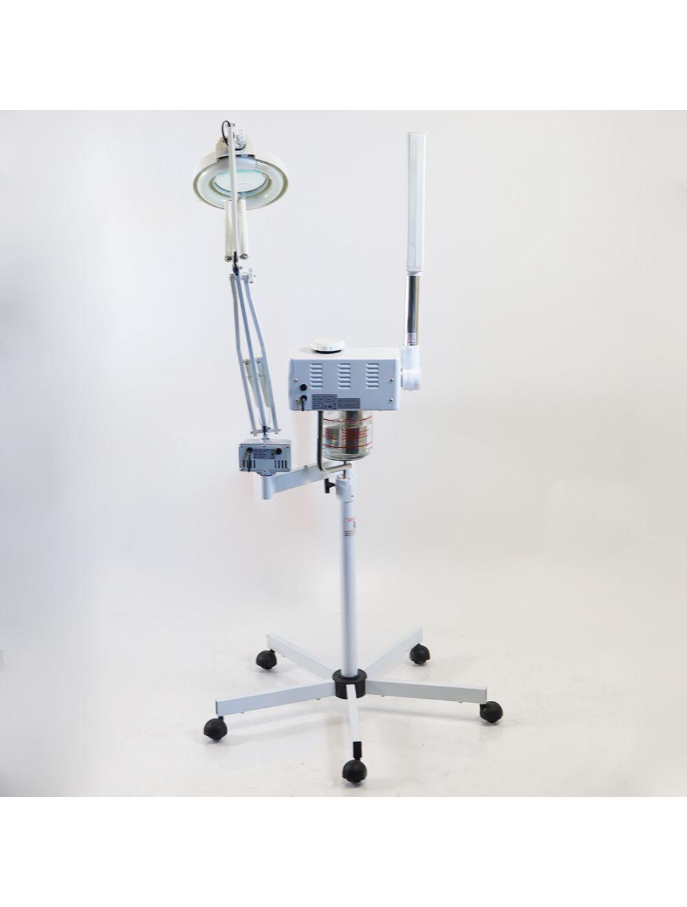 Facial Steamer Mobile 3 in 1 Beauty Instrument Rolling M-2005D Salon Spa 5x Lens